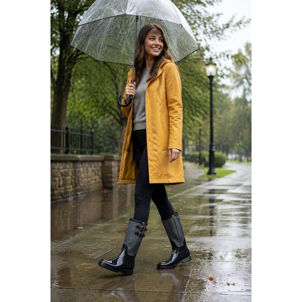 Chooka Womens Size 6 Top Solid Mid Calf Rubber Rain Boots